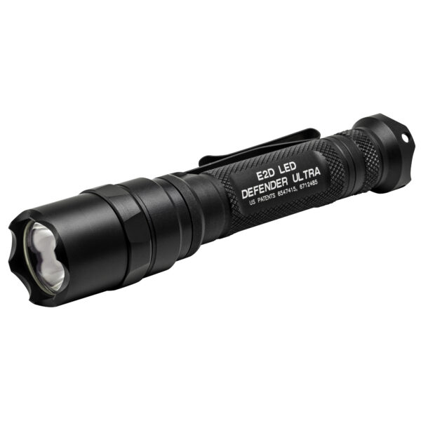 buy Surefire, E2D LED Defender Ultra Flashlight, Dual-Output LED, 1000 Lumens, Dual-output Tailcap Click Switch, Strike Bezel, 2x CR123 Batteries, Black at integral defense group