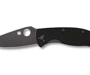 Spyderco, Tenacious, 3.39" Folding Knife, Plain Edge, VG10/Black, Black G10 Handle