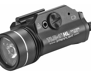 Streamlight, TLR-1 HL, High Lumen Rail Mounted Tactical Light, C4 LED, 1000 Lumens, Strobe, Black, 2x CR123 Batteries